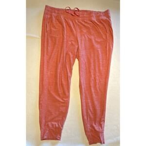 FLX Women's Coral Knit Jogger Pants Polyester Spandex Drawstring Elastic Waist